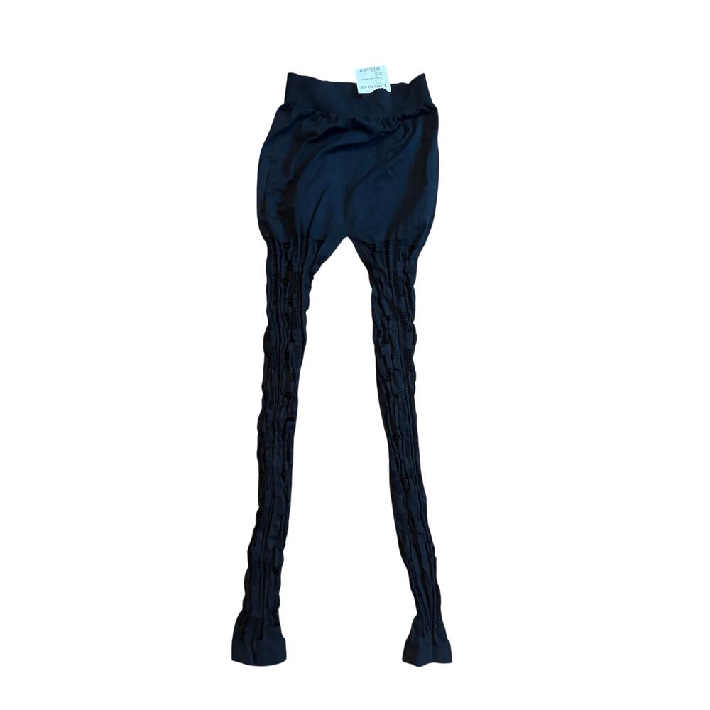 NWT Bebe Vintage Y2K Black Ripped Look Leggings S